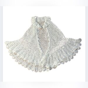 VINTAGE, Open crochet cape, o/s